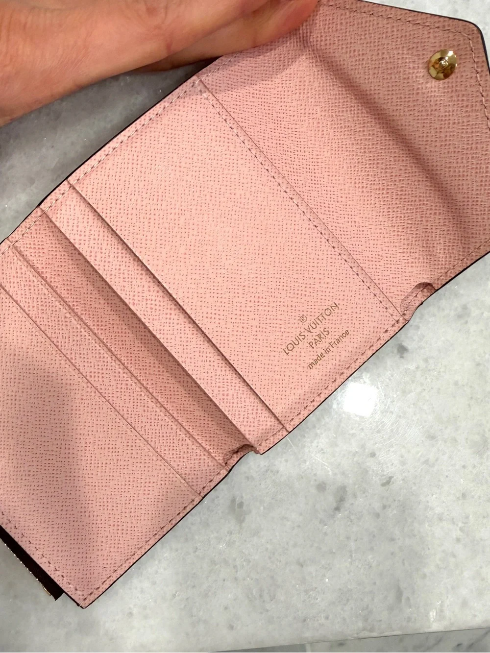 Louis Vuitton Pink and Brown Monogram Envelope Card Case